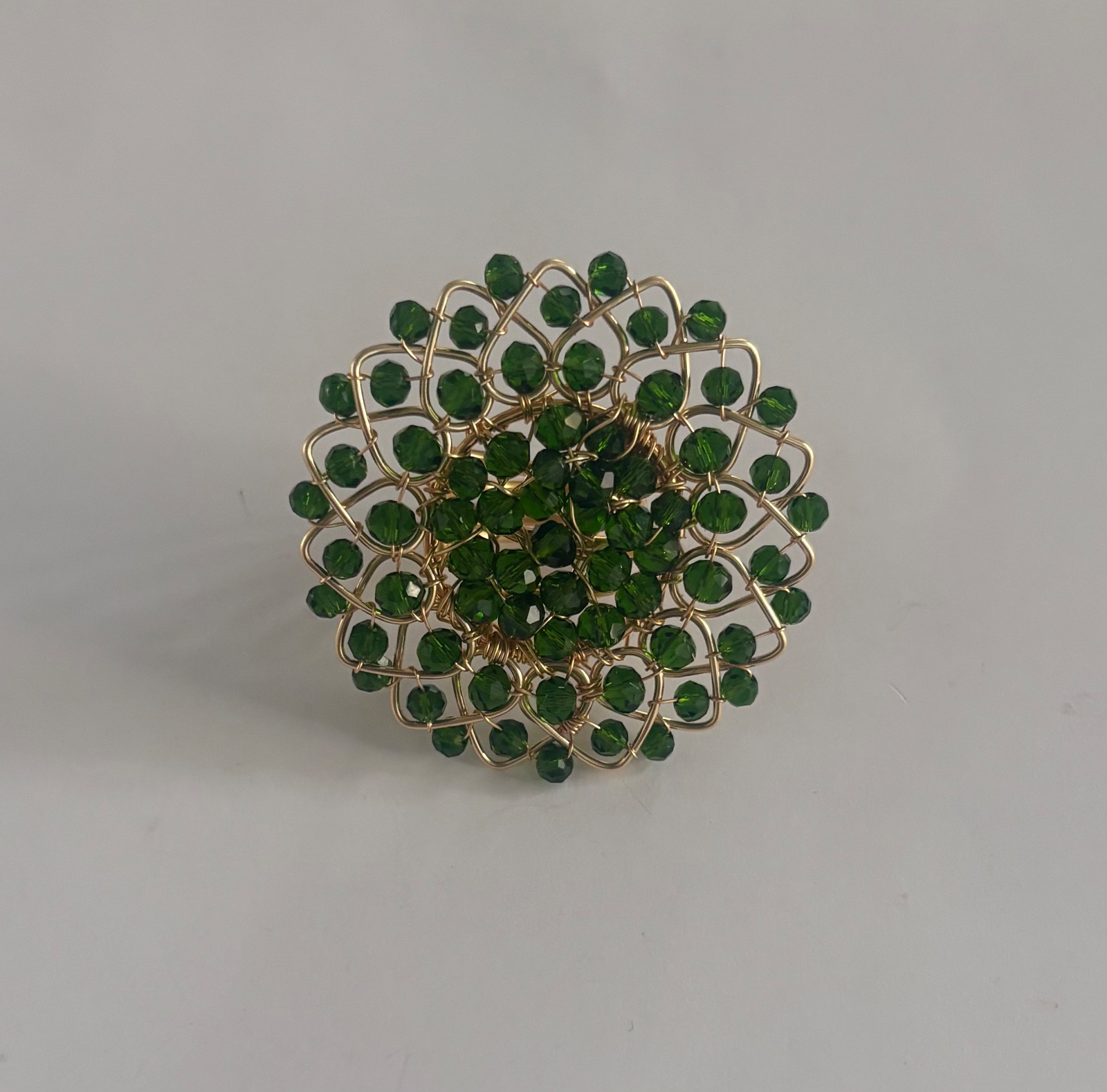 Anillo maxi verde # 112