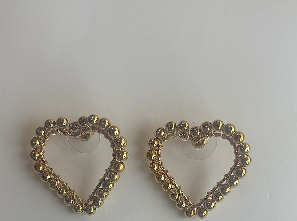 Topos corazón bolitas doradas KPB 1