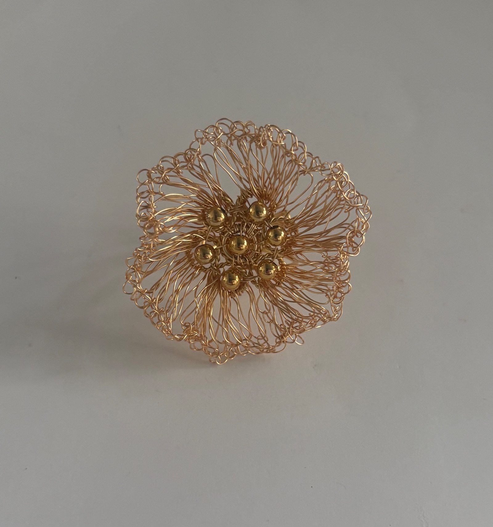 Anillo flor crochet # 60 RFF