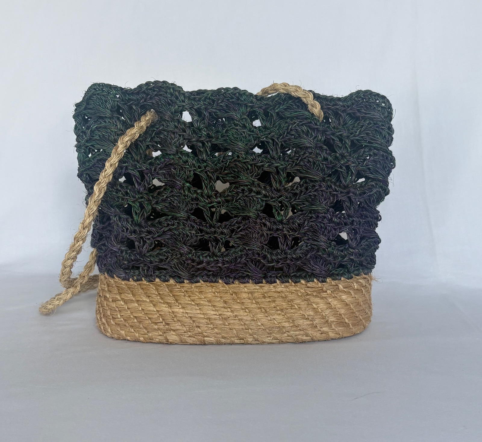 Bolso azul crochet